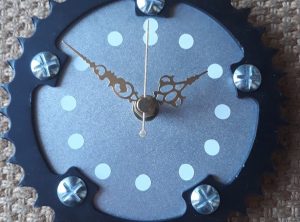Recycled Bicycle Parts Hand Made Clock