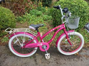 Pink girls bike